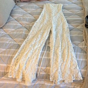 White lace jumpsuit